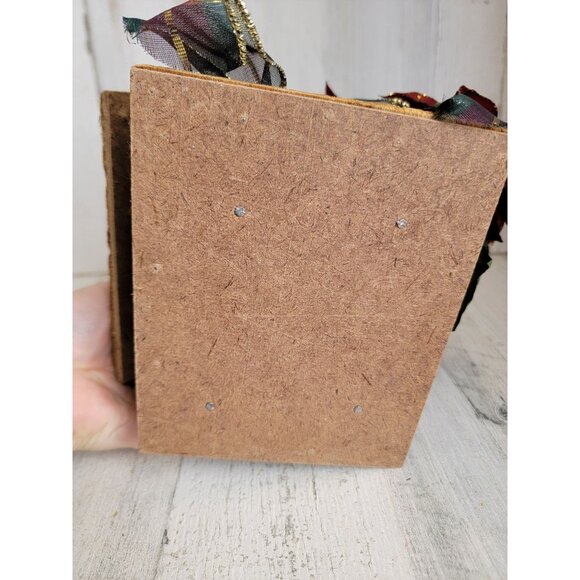 Wooden Birdhouse ponsieta bow holiday xmas decor home - Picture 8 of 8